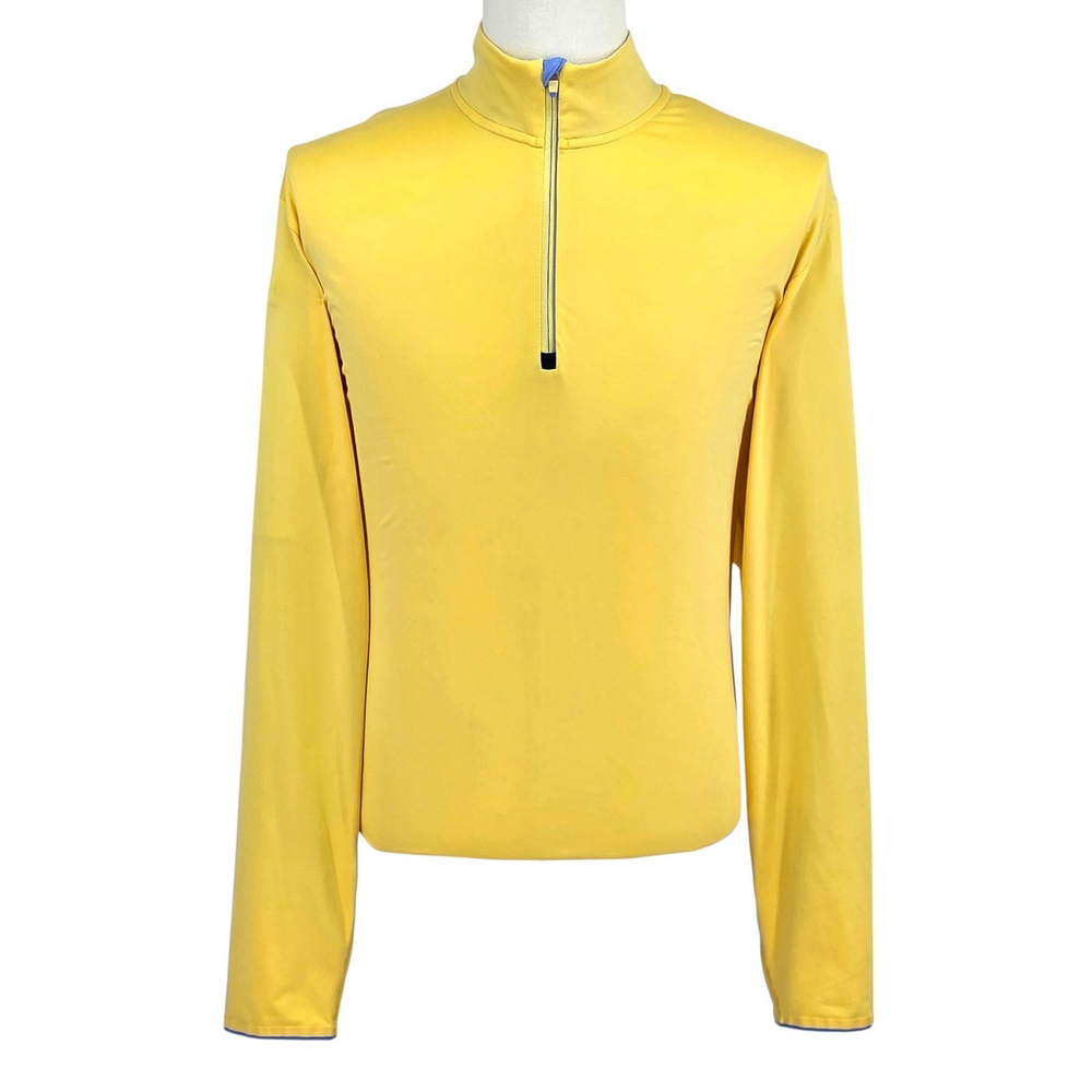 Men's Yellow Quarter-Zip Performance Hoodie